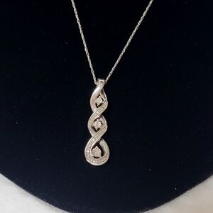 💎 Diamond Accent Life Journey Pendant w/ 20" Sterling Silver Chain